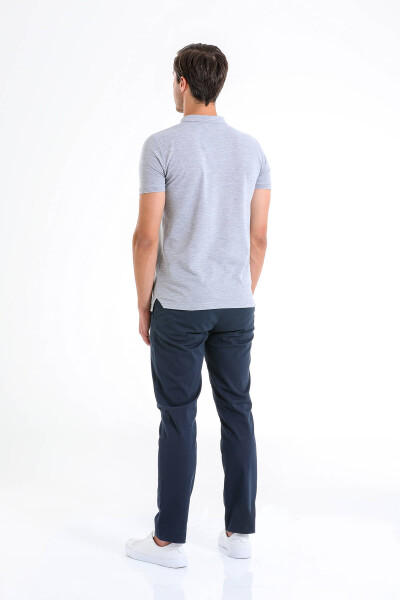 Gri Regular Fit 100% Pamuk Polo Yaka Tişört - 6