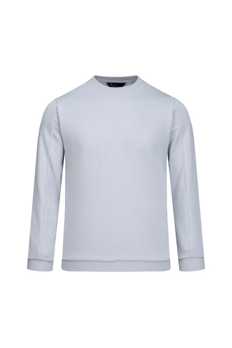 Gri Regular Fit Bisiklet Yaka 100% Pamuk Sweatshirt - HTML