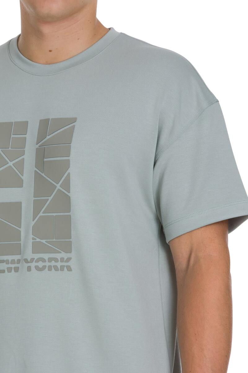 Gri Regular Fit Bisiklet Yaka Oversize Tişört - HTML (1)