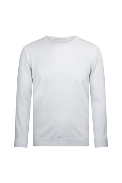 Gri Regular Fit Bisiklet Yaka Rayon Triko Kazak - 1