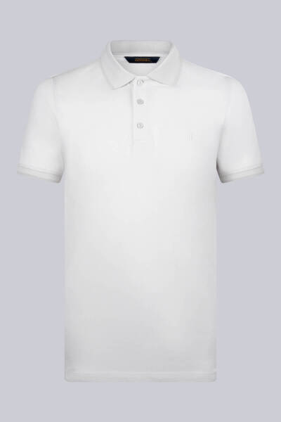 Gri Regular Fit 100% Pamuklu Polo Yaka Tişört - 7