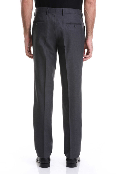 Gri Regular Fit Yandan Cepli Flanel Kumaş Pantolon - 5