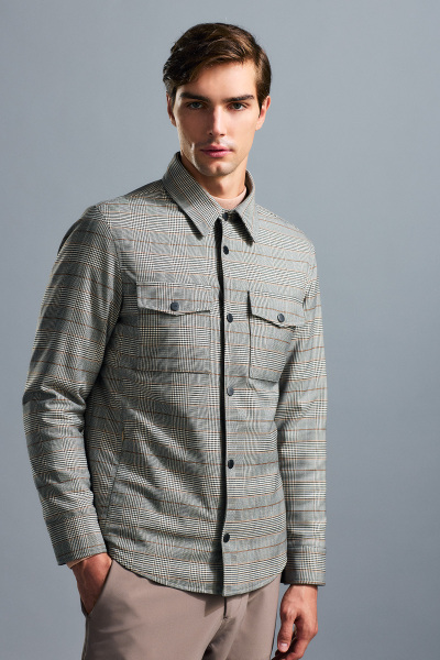 Gri Regular Fit Elyaflı Mont - Hatemoğlu