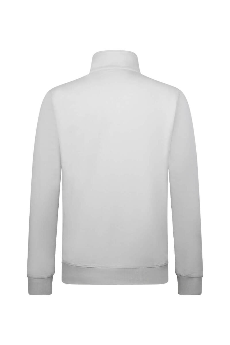 Gri Regular Fit Fermuarlı Yarım Balıkçı Yaka Pamuklu Sweatshirt - HTML (1)