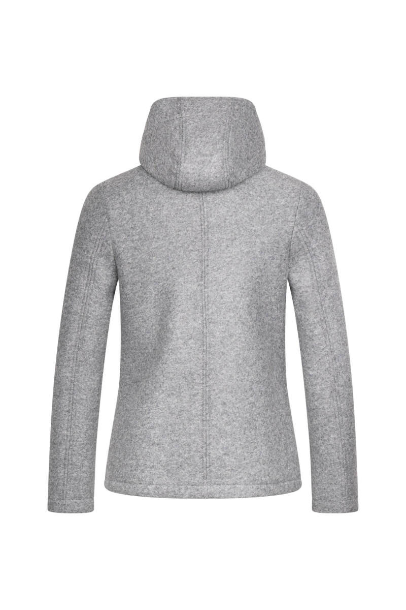 Gri Regular Fit Hakim Yaka Kapüşonlu Yünlü Kaşe Mont - Hatem Saykı (1)