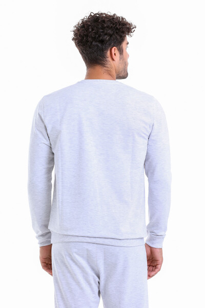 Gri Regular Fit Pamuklu Bisiklet Yaka Sweatshirt - 9