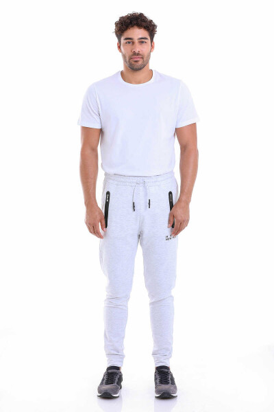 Gri Regular Fit Pamuklu Dar Paça Eşofman Altı - 6