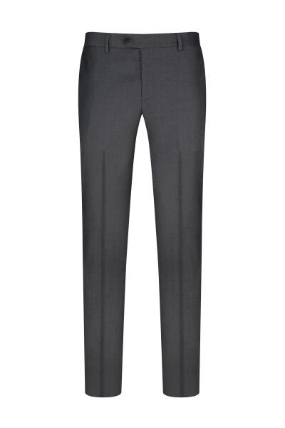 Gri Regular Fit Yandan Cepli Kumaş Pantolon - 1