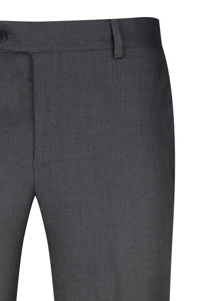Gri Regular Fit Yandan Cepli Kumaş Pantolon - 2