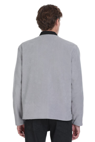 Gri Regular Fit Yarım Balıkçı Yaka Baharlık Mont - 4