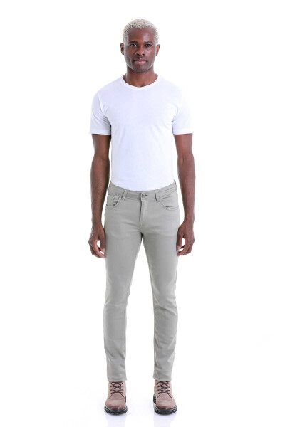 Taş Slim Fit Pamuklu 5 Cep Kanvas Pantolon - 4