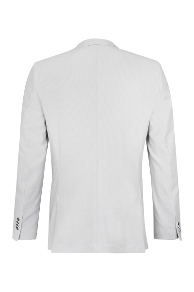 Gri Slim Fit Mono Yaka Casual Takım Elbise - 3