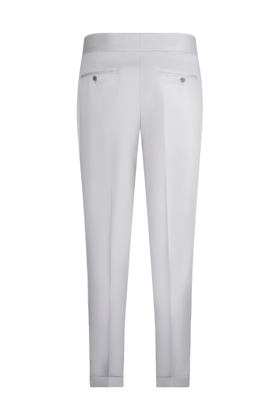 Gri Slim Fit Sivri Yaka Klasik Takım Elbise - 4