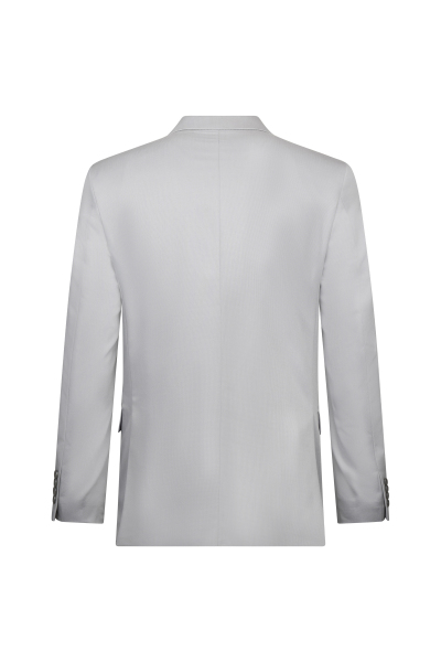 Gri Slim Fit Sivri Yaka Klasik Takım Elbise - 5