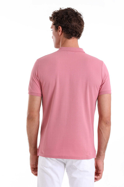 Pembe Comfort Fit 100% Pamuk Polo Yaka Tişört - 5