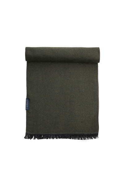 Haki - Bej Çift Taraflı Atkı - 3