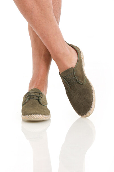 Haki Casual Bağcıklı Süet Ayakkabı - 4