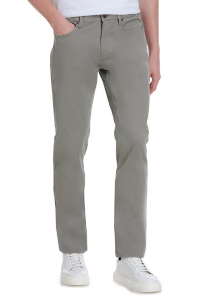 Haki Dinamik Fit 5 Cep Basic Kanvas Pantolon - 3
