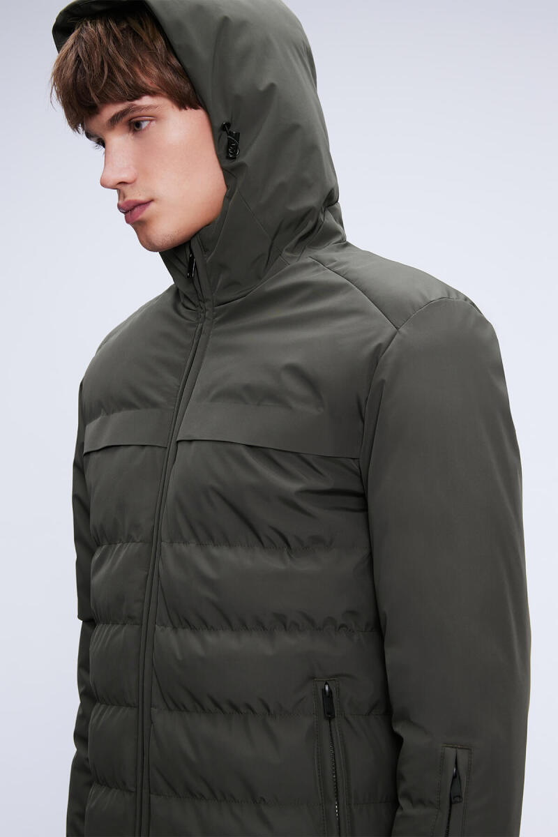 Haki Dinamik Fit Hakim Yaka Kapüşonlu Kaban - HTML (1)