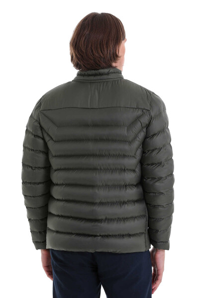 Haki Ekstra Slim Fit Hakim Yaka Şişme Mont - 7