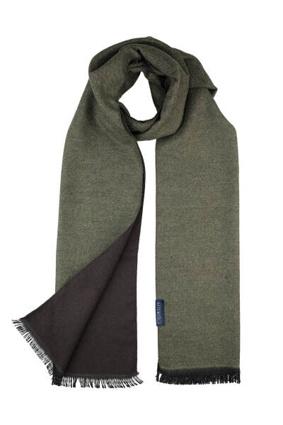 Haki - Kahverengi Çift Taraflı Atkı - 2