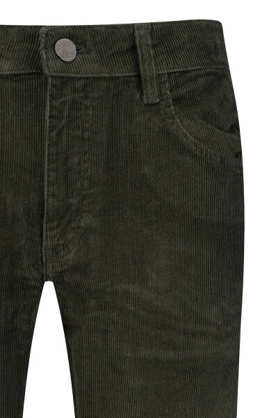 Haki Rahat Kesim 5 Cep Pamuklu Casual Kadife Pantolon - 2