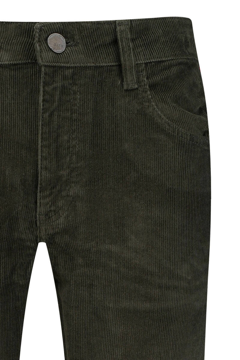 Haki Rahat Kesim 5 Cep Pamuklu Casual Kadife Pantolon - Saykı (1)