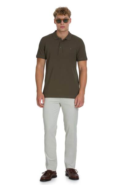 Haki Regular Fit 100% Pamuklu Polo Yaka Tişört - 2