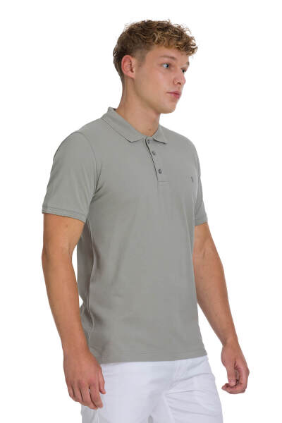 Haki Regular Fit 100% Pamuklu Polo Yaka Tişört - 3