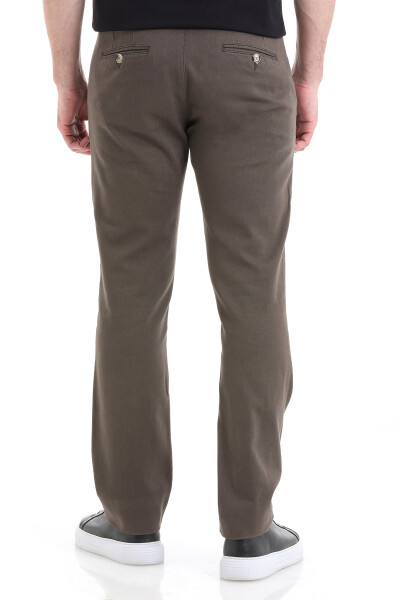 Haki Regular Fit Pamuklu Yandan Cepli Kanvas Pantolon - 6