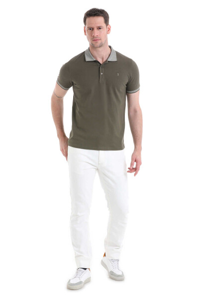 Haki Regular Fit 100% Pamuklu Polo Yaka Tişört - 2