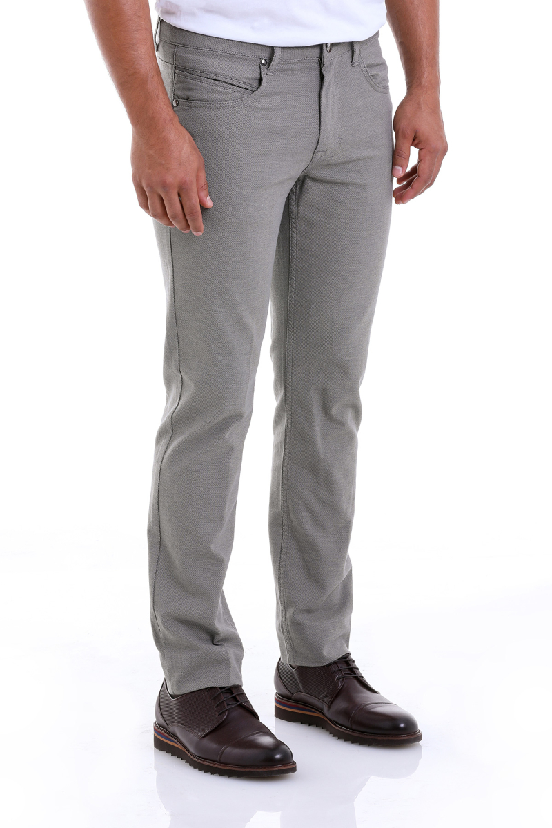 Haki Regular Fit Desenli Pamuklu 5 Cep Kanvas Pantolon - Hatemoğlu (1)
