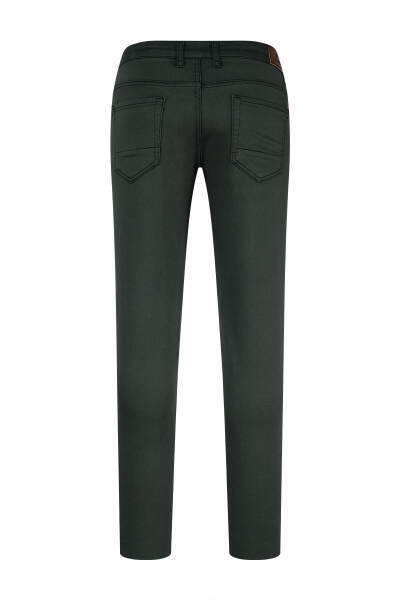 Haki Slim Fit Pamuklu 5 Cep Kanvas Pantolon - 3