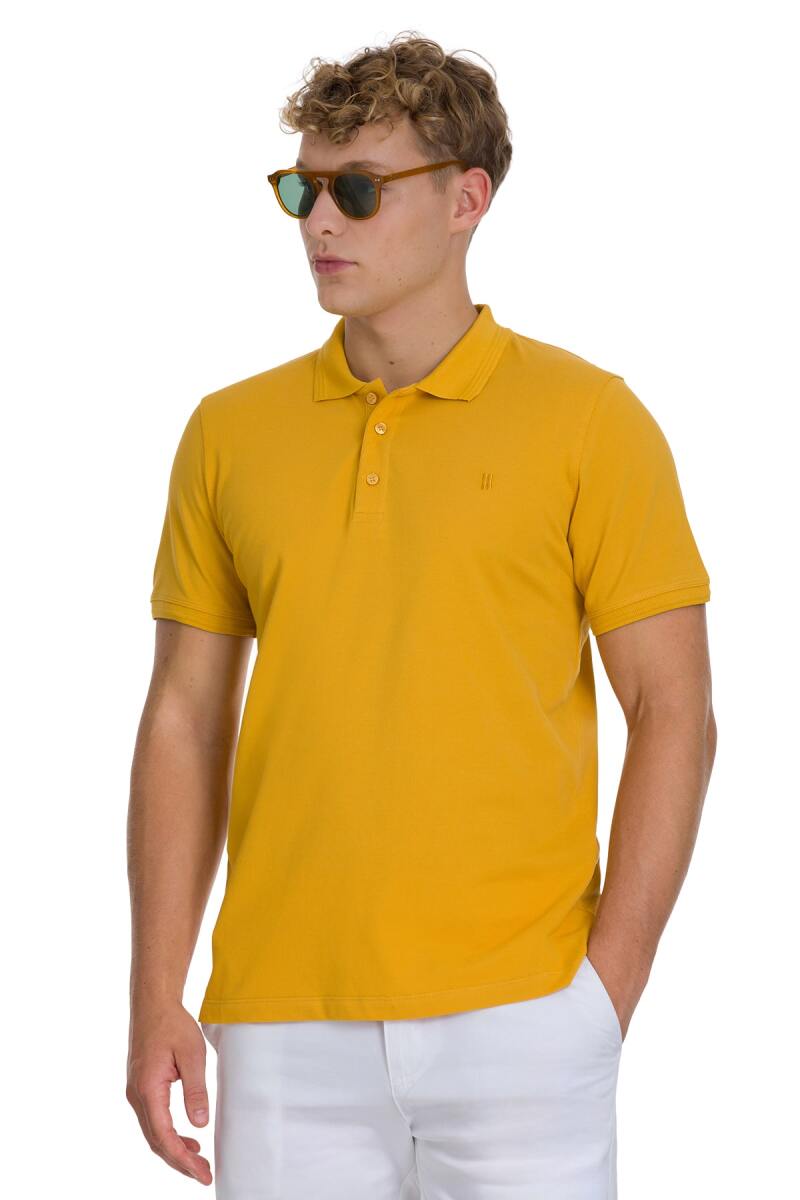 Hardal Regular Fit 100% Pamuklu Polo Yaka Tişört - Hatemoğlu