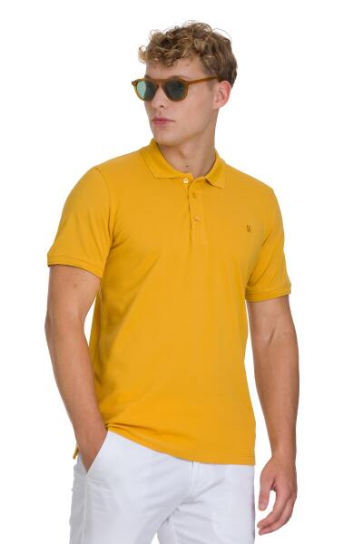 Hardal Regular Fit 100% Pamuklu Polo Yaka Tişört - 3