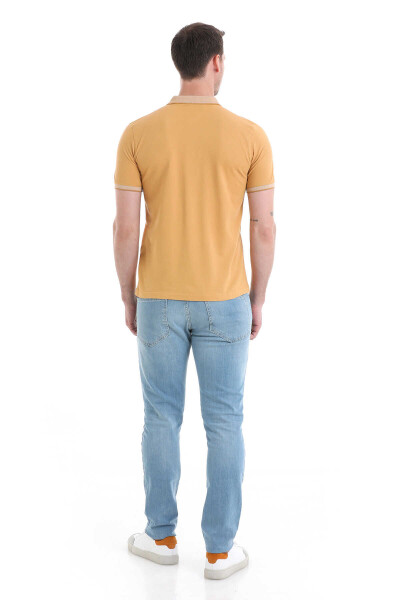 Sarı Regular Fit 100% Pamuklu Polo Yaka Tişört - 6