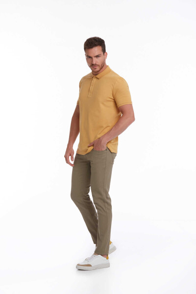 Hardal Regular Fit 100% Pamuk Polo Yaka Tişört - 9