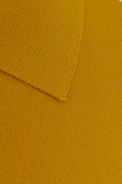 Safran Regular Fit Polo Yaka Rayon Triko Tişört - 3