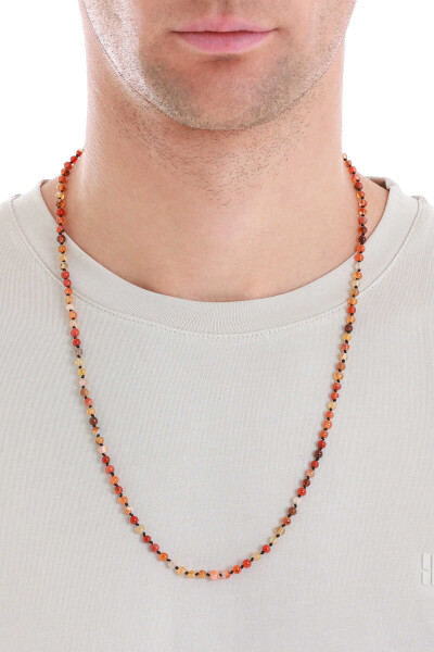 Doğal Taşlı Erkek Kolye 