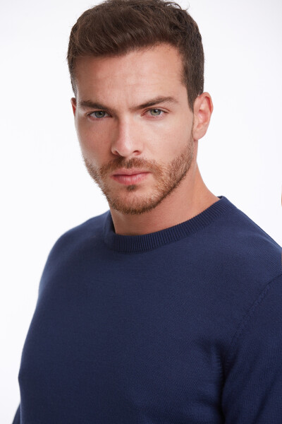 Mavi Regular Fit Bisiklet Yaka 100% Pamuklu Triko Kazak - 8