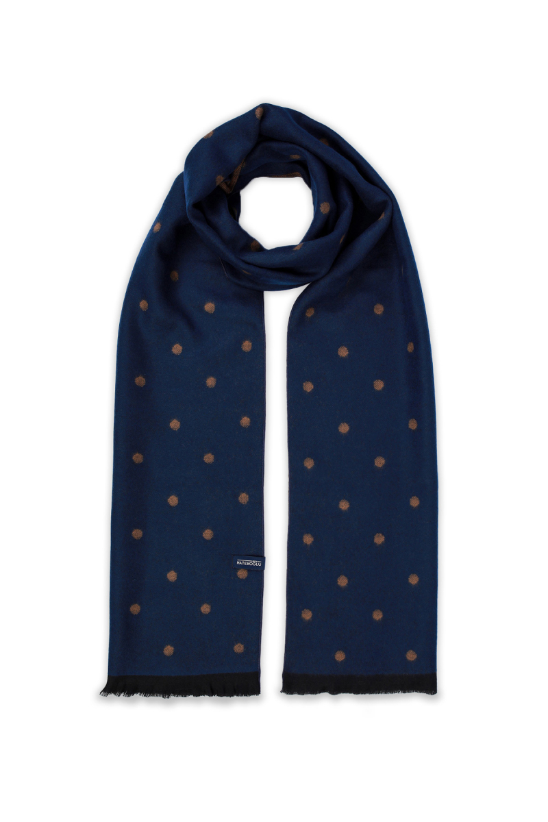 İndigo Çift Taraflı Atkı - Hatemoğlu