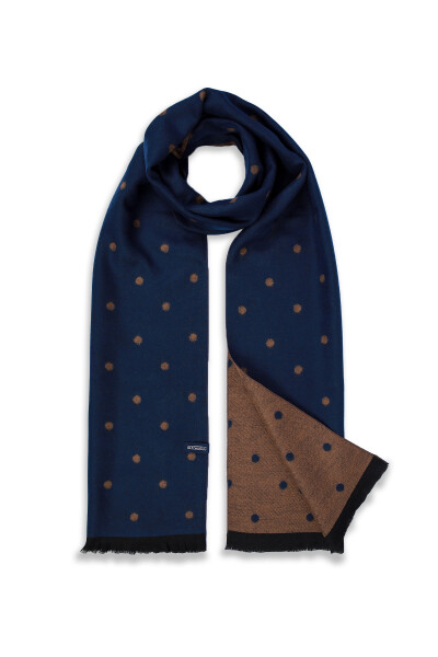 İndigo Çift Taraflı Atkı - 2