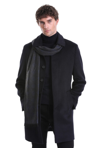 İndigo-Gri 2 Çift Taraflı Atkı - 3