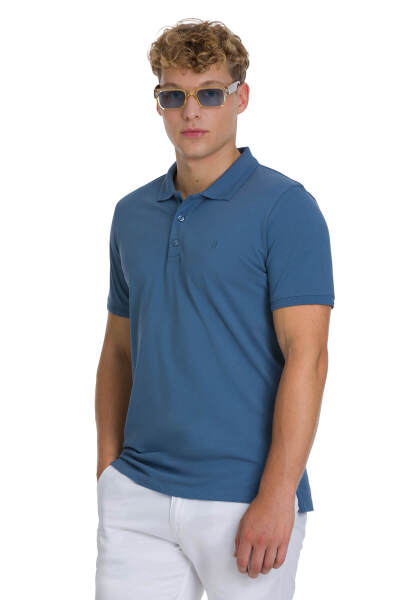 indigo Regular Fit 100% Pamuklu Polo Yaka Tişört 