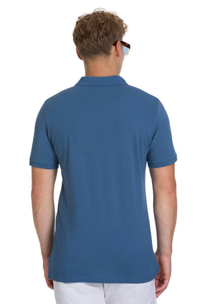 indigo Regular Fit 100% Pamuklu Polo Yaka Tişört - 5