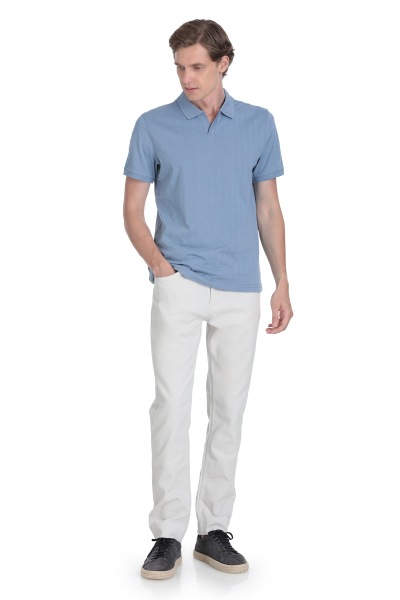 İndigo Regular Fit Apaş Yaka Pamuklu Tişört - 2