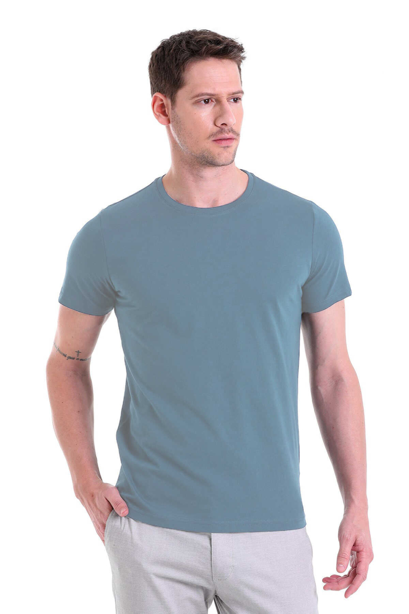 Mavi Regular Fit Bisiklet Yaka 100% Pamuk Tişört - HTML (1)