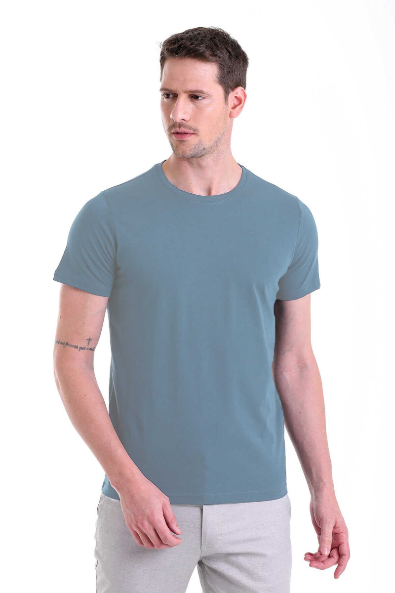 Mavi Regular Fit Bisiklet Yaka 100% Pamuk Tişört - HTML (1)