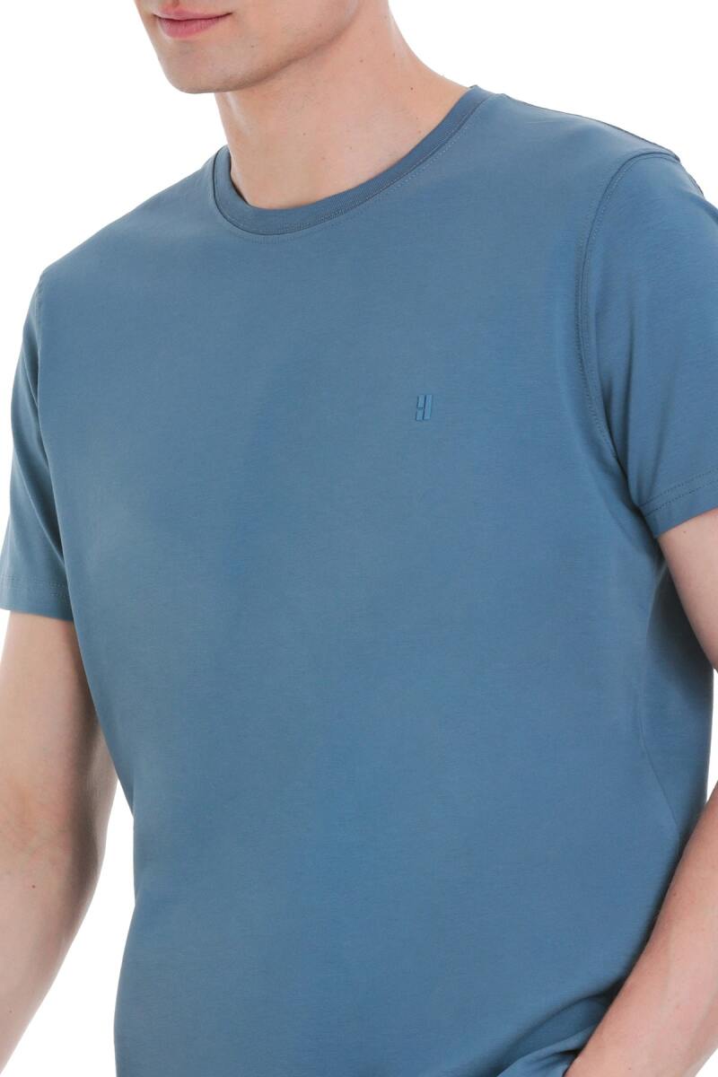 Mavi Regular Fit Bisiklet Yaka Pamuklu Tişört - HTML (1)