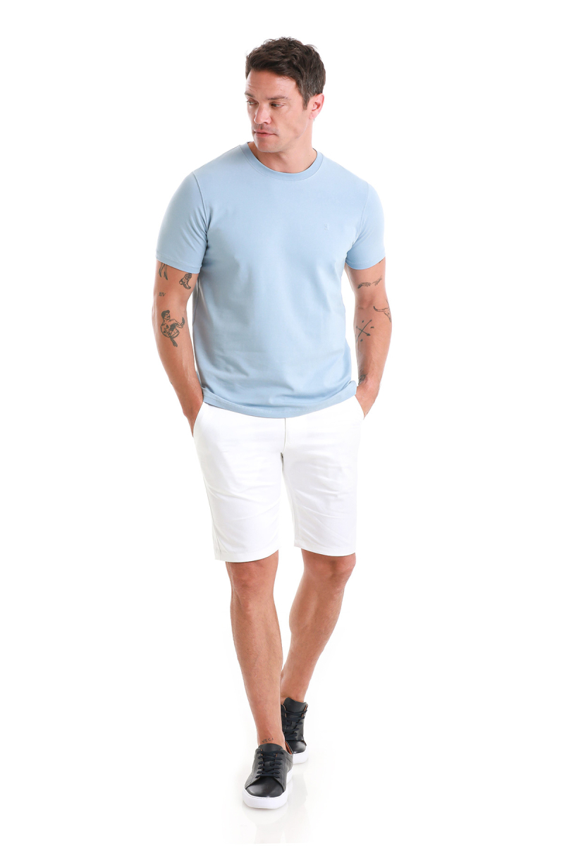 Mavi Regular Fit Bisiklet Yaka Pamuklu Tişört - HTML (1)